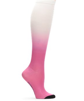 Ombre Carnation Pink Nurse Mates Ombre Compression Socks